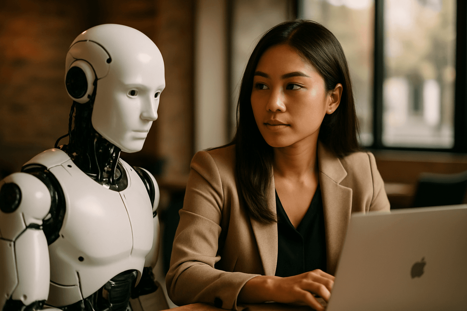 Professional photograph illustrating AI hiring trends for Filipino freelancers â cover image for "9 Ways Filipino VAs and Freelancers Can Position Themselves for AI-Augmented Hiring in 2026" on AI Talent Academy