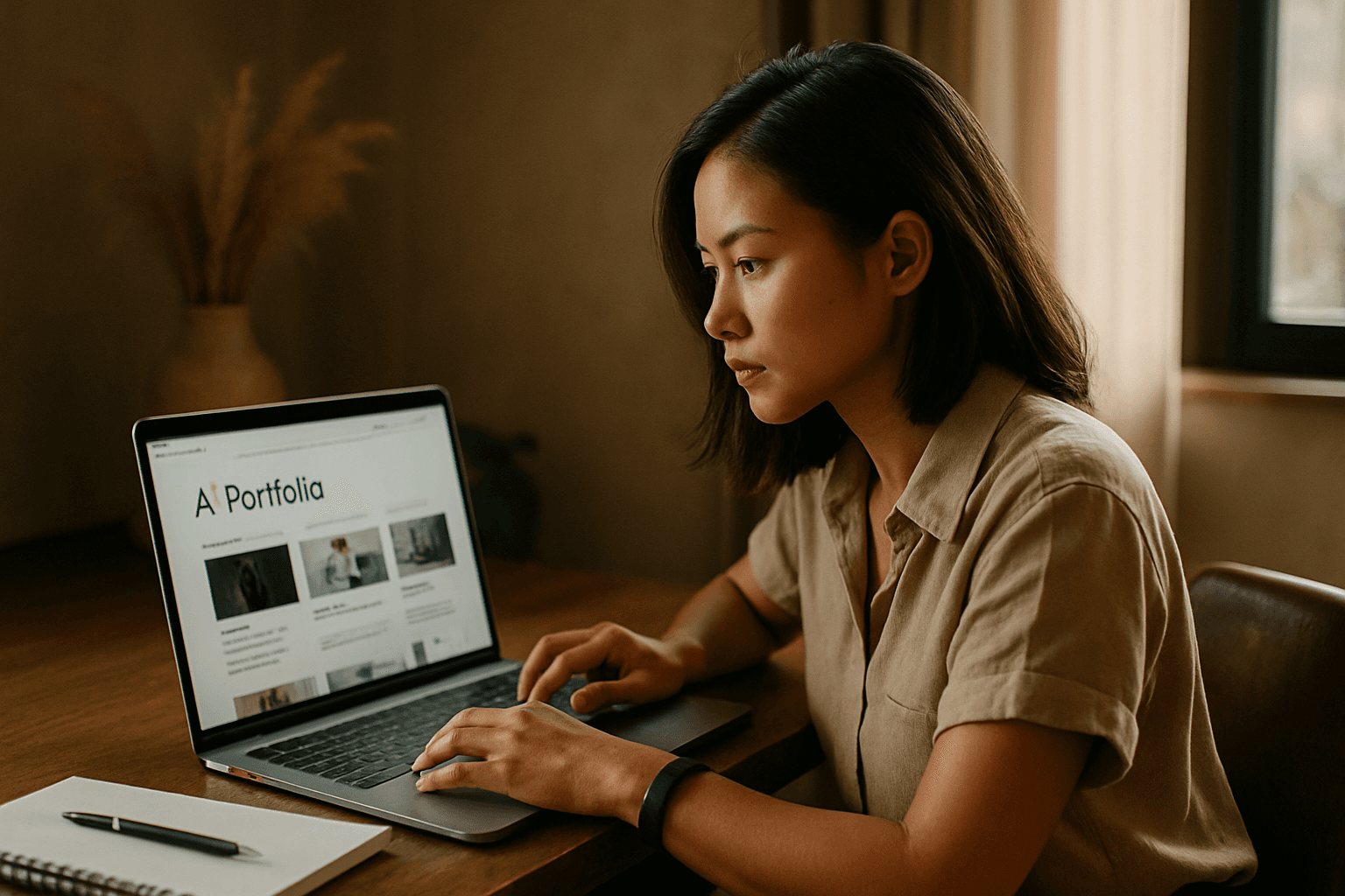 Professional photograph illustrating AI Portfolio Building — cover image for "10 AI-Powered Ways Filipino Remote Workers Can Build a Standout Portfolio That Global Employers Notice in 2026" on AI Talent Academy